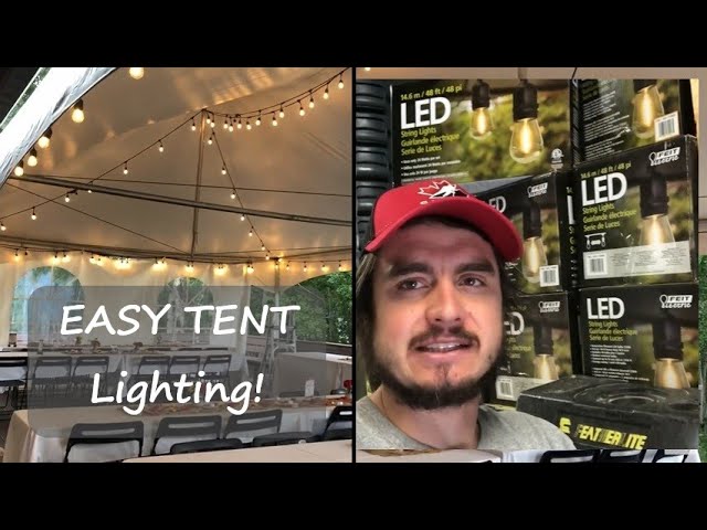 How To Setup String Lights In Wedding Tent - Vlog #1 