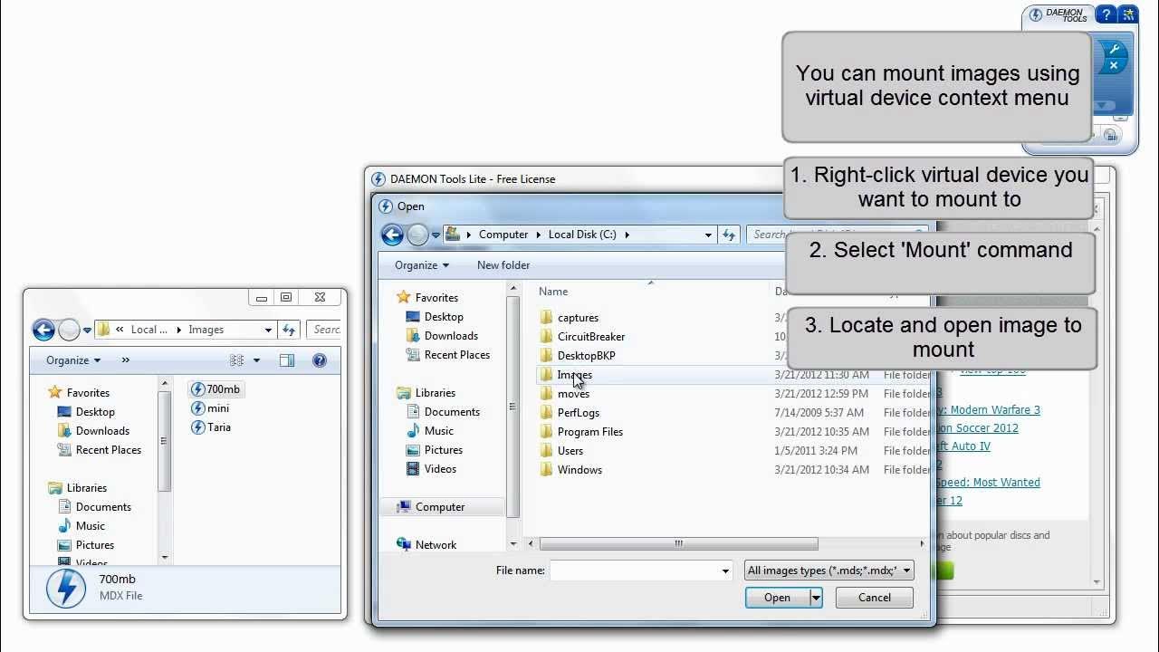 DAEMON Tools Lite Mount image howto YouTube