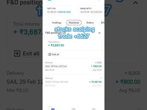 TODAY SCALPING IN STOCKS,💰+ 6627  Profit Easily📉 #shorts #trading #ytshorts