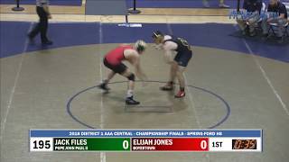 2018-02-24 195 lbs Elijah Jones (Boyertown) vs Jack Files (Pope John Paul II)