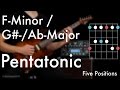 F Minor- / Ab Major Pentatonic - Five Positions