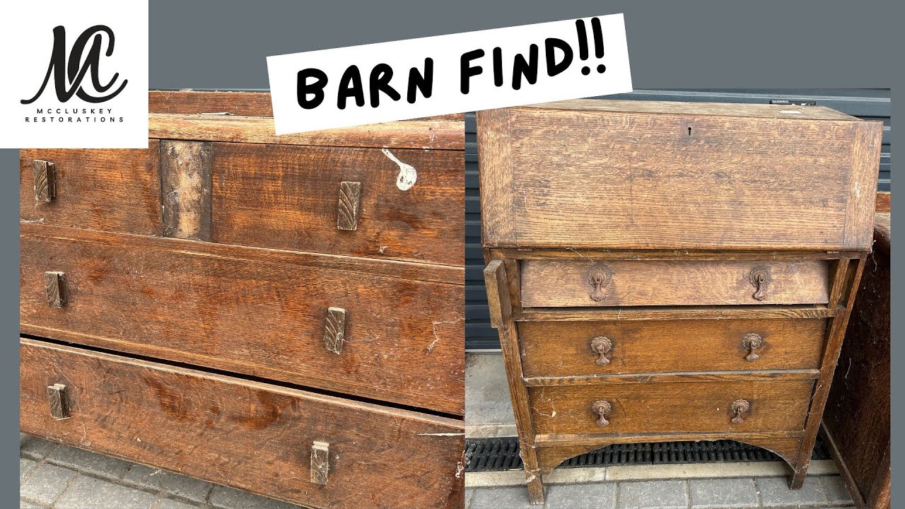 Двойная РЕСТАВРАЦИЯ антикварной МЕБЕЛИ — Удивительная находка в амбаре