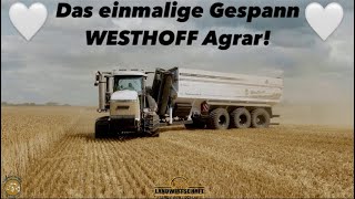 Das einmalige Gespann WESTHOFF Agrar! Lohner Ernteeinsatz - 1700ha Getreide Claas Lexion 7600