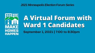A Virtual Forum with Ward 1 Minneapolis City Council Candidates
