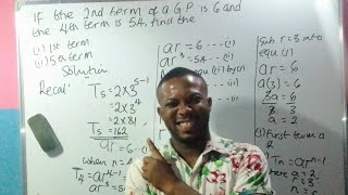 GEOMETRIC PROGRESSION(G.P)  THAT LEADS TO SIMULTANEOUS EQUATION #equation #GP #Series #Sequence#See