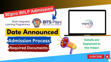 Wipro Wilp Admission Process 2023 - BITS Pilani | Date Announced | Details Explained!🎯✔️