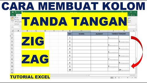 Cara Membuat Kolom Tanda Tangan Zigzag