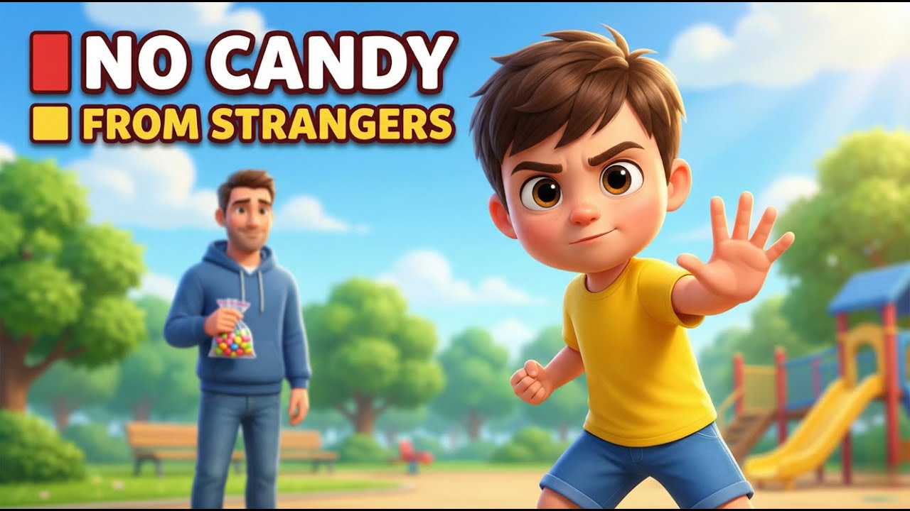 No Candy From Strangers 🚫🍬 | Kids Safety Song | Stranger Danger Rhyme for Children