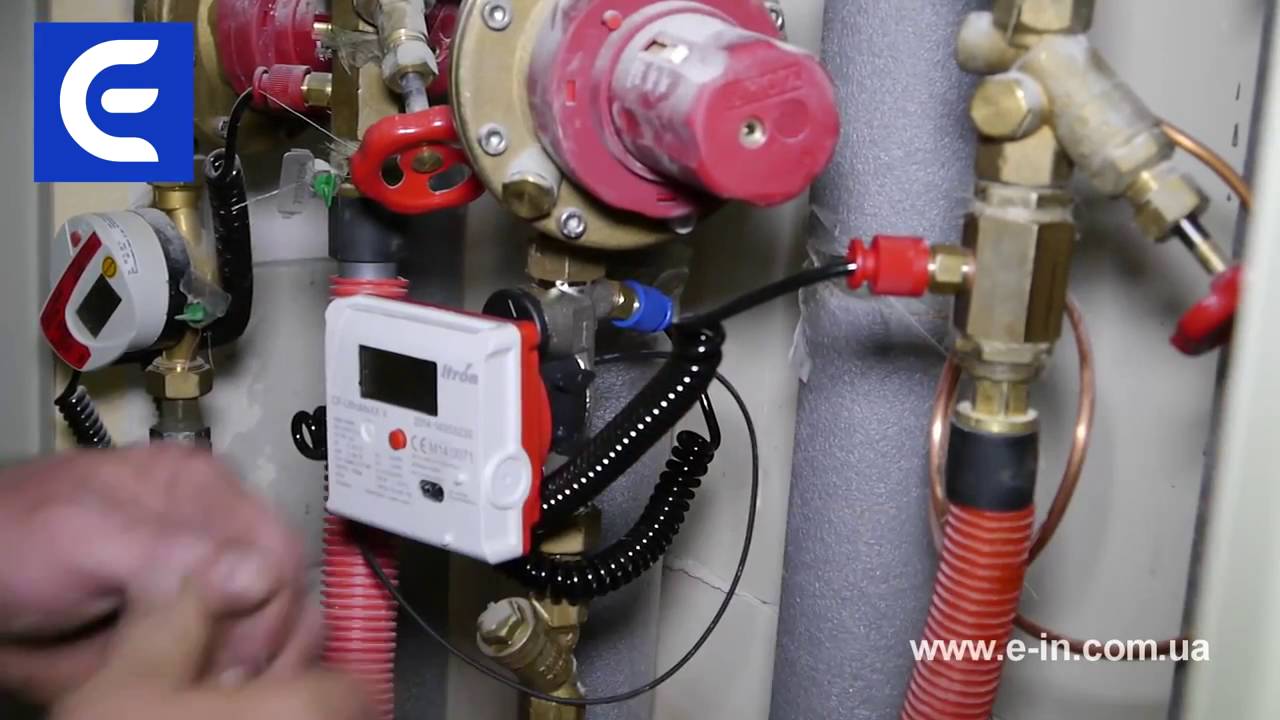 Установка ультразвукового счетчика тепла ITRON CF UltraMaXX