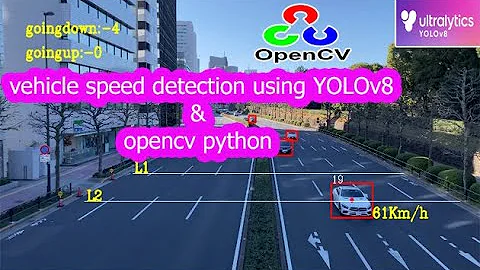 yolov8 vehicle speed detection | vehicle speed  detection using opencv python | computer vision