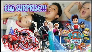 Opening Zaini Disney Paw Patrol Incredibles 2 & Frozen Egg Surprise Mummadunna And Kids