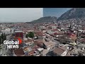 Before and after drone of turkeys hatay shows earthquakes scale of devastation