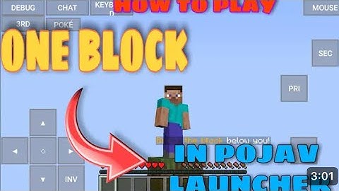 How To Play One Block in Pojav Launcher | Pojav Launcher Me One Block World Kaise Khale