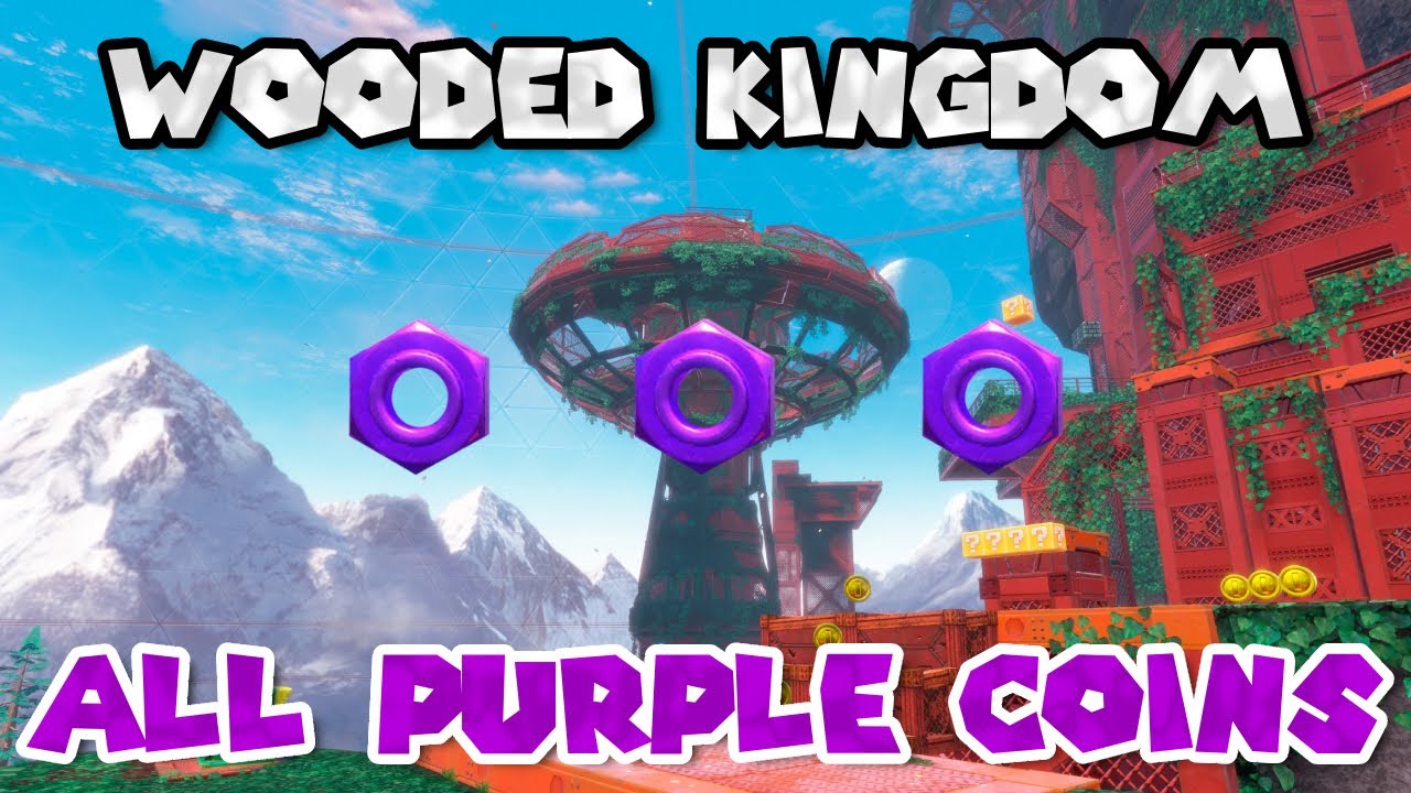 Super Mario Odyssey All Wooded Kingdom Purple Coins YouTube