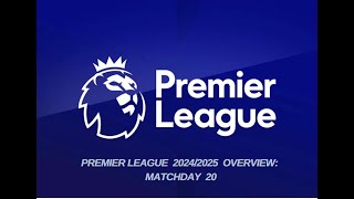 Premier League 2024/2025 Overview: Matchday 20