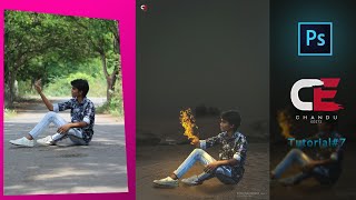 Photoshop manipulation tutorial within 30 minutes | Fire hand photo effect | CHANDUEDITZ2020