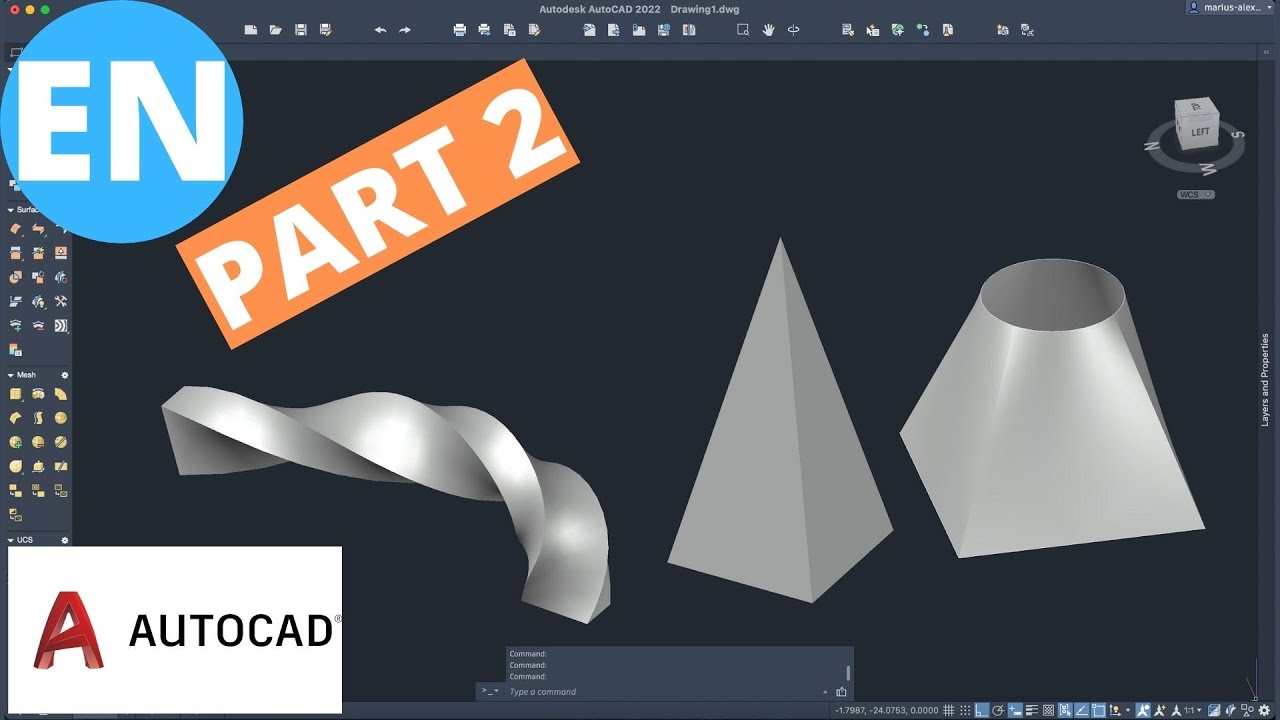 Learn AutoCAD 3D in 30 MINUTES! | 3D Commands Explained | Part 2 - YouTube