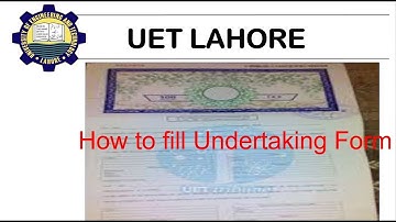 How To Fill Undertaking Form of UET | UET Admissions 2002 | Education News