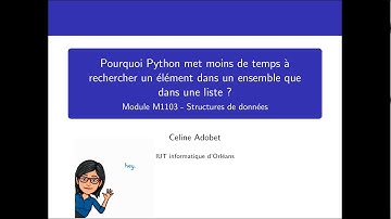 Pourquoi Python met-il moins de temps à rechercher un élément dans un ensemble que dans une liste ?