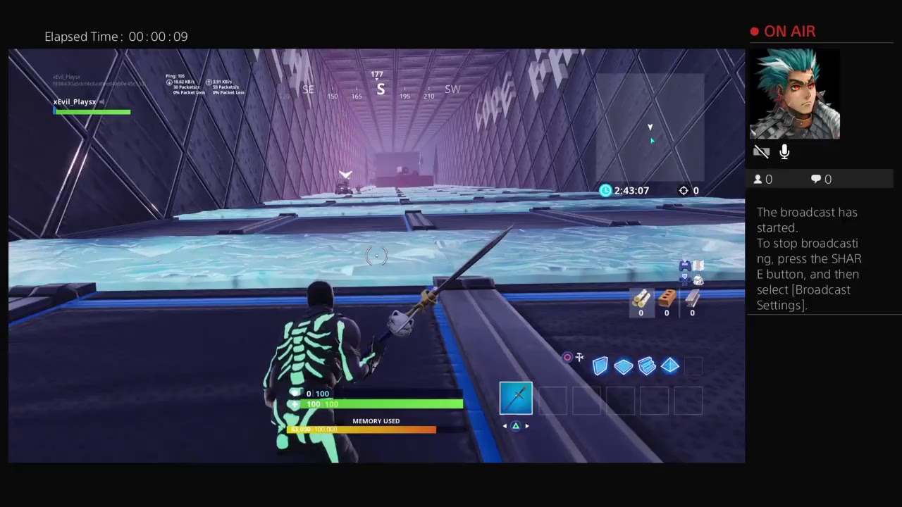 xEvil_Playsx Fortnite Trying to beat Avalanche Map