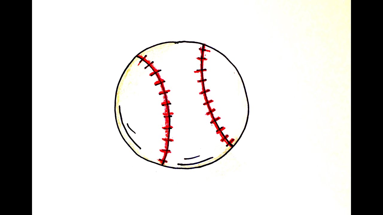 Drawing Lesson: How to Draw a Baseball - YouTube