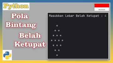 Program Python Membuat Pola Belah Ketupat Bintang