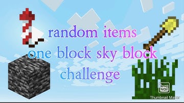 random item one block skyblock Episode 1