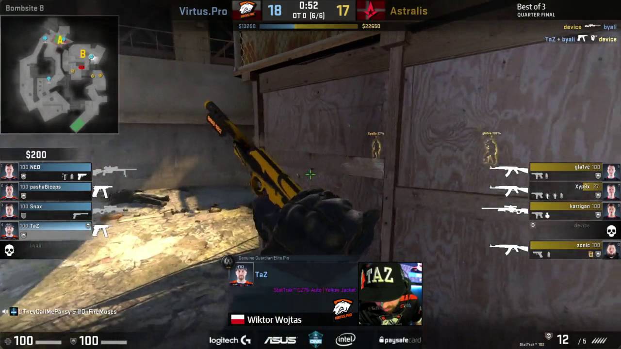 CS:GO - Taz SAVES Virtus.Pro with CZ vs Astralis @ ESL Cologne 2016