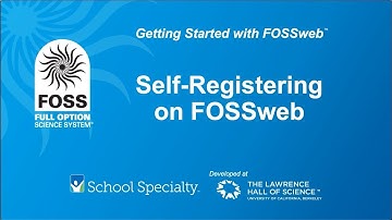 FOSSweb Tutorials: Self-Registering on FOSSweb