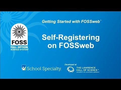 FOSSweb Tutorials: Self-Registering on FOSSweb