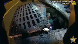 Deputies Rescue Kitten from Storm Drain