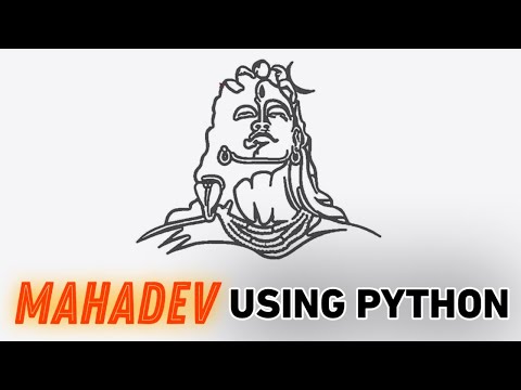 Mahadev using Python || Draw shiva using python || Har Har Mahadev