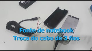 Conserto Do Carregador De Notebook Dell De 3 Fios  Como Ligar O Cabo Novo