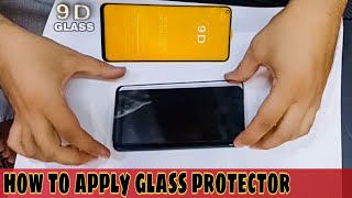 Infinix note 7 tempered glass | how to apply glass | how to apply glass protector on mobile