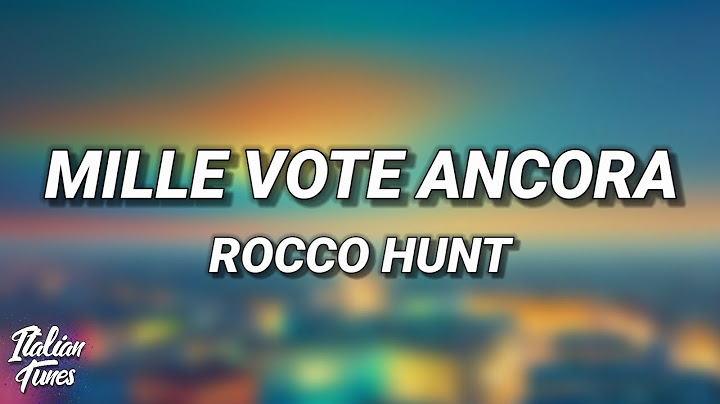 Rocco Hunt - MILLE VOTE ANCORA (Testo/Lyrics) (Sanremo 2025)
