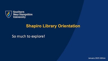 Shapiro Library Orientation Video 2025