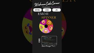 Emoji Spinner || HTML CSS JS || #shorts #coding #emoji