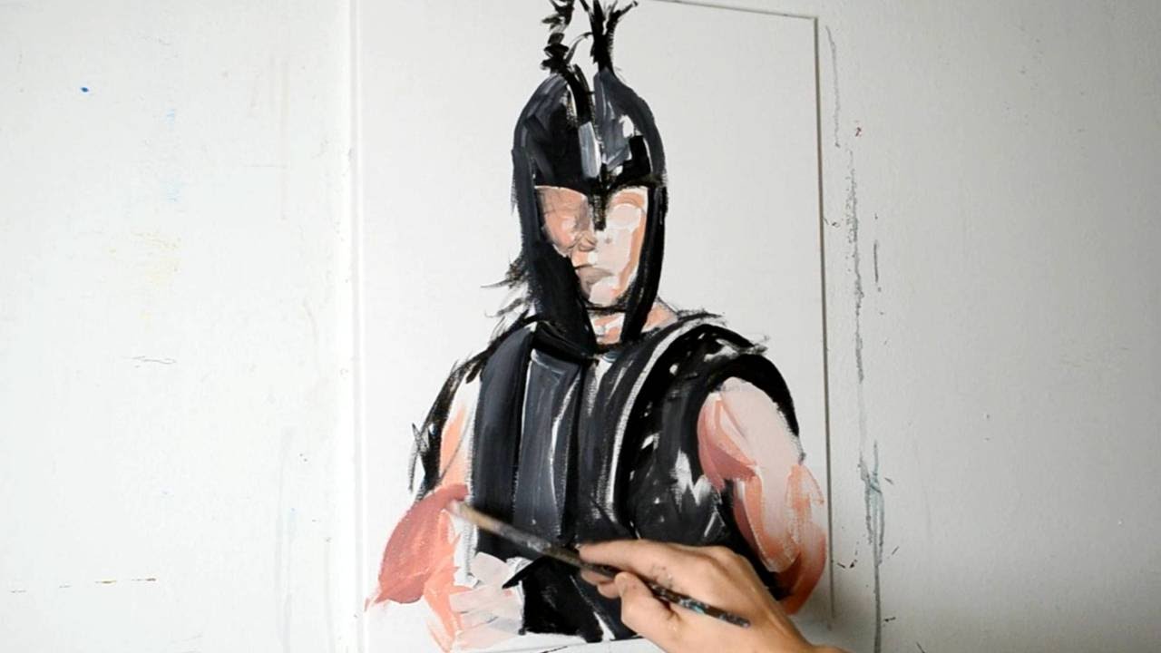 Painting Achilles Troy Movie - Real Time Paint Sketch