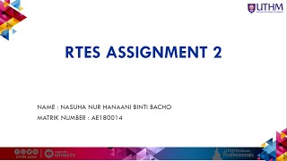 Real Time Embedded System Assignment 2 _ AE180014 Profile