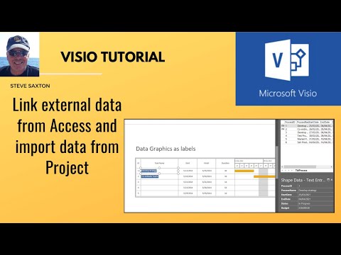 Link external data into Microsoft Visio.  Link external data