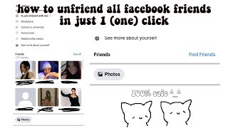 how to unfriend all facebook friends in one click (easy)