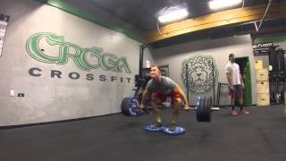 2" Deficit Snatch Pull (straps) - 3 x 3 - Set 3 @ 275#