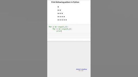 Print the given pattern in python? ( python for beginners )