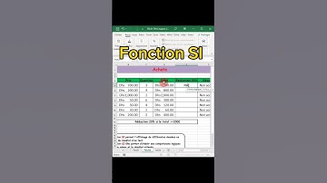 Fonction logique SI. Darija الشرح بالدارجة المغربية #excel #fonctionsi #si #condition #Si #formule