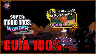Super Mario Bros Wonder | 6-1 Reino oculto de los Rocanrodos 100% | Full Game Walktrough 100% screenshot 3