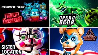 FNAF Marathon | Help Wanted | Curse of Dreadbear | Sister Location | Security Breach | No Commentary