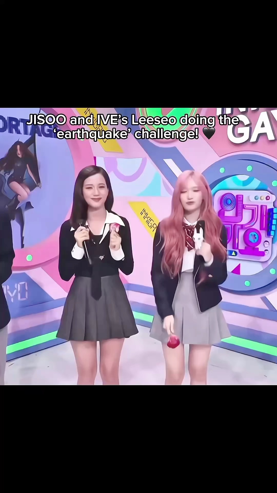 earthquake challenge with leeseo ive!!! ? #blackpink #jisoo