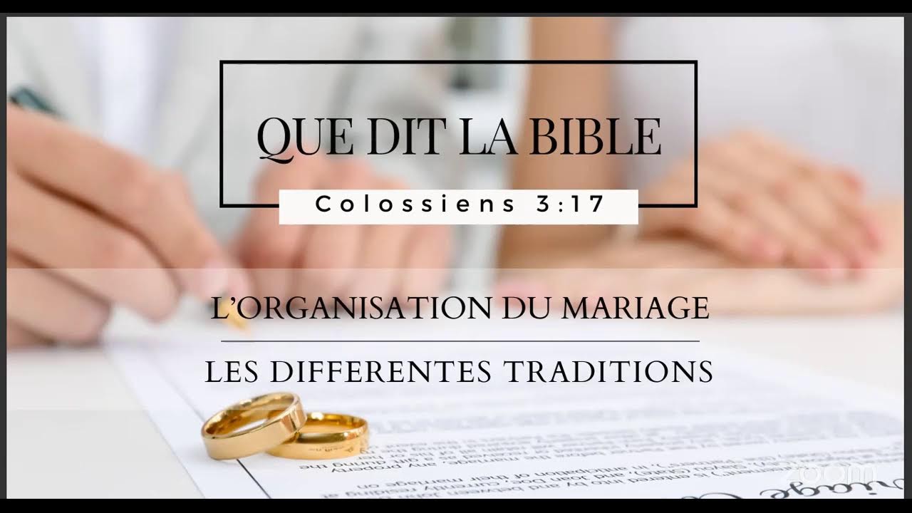 L'ORGANISTION DU MARIAGE - LES DIFFERENTES TRADITIONS