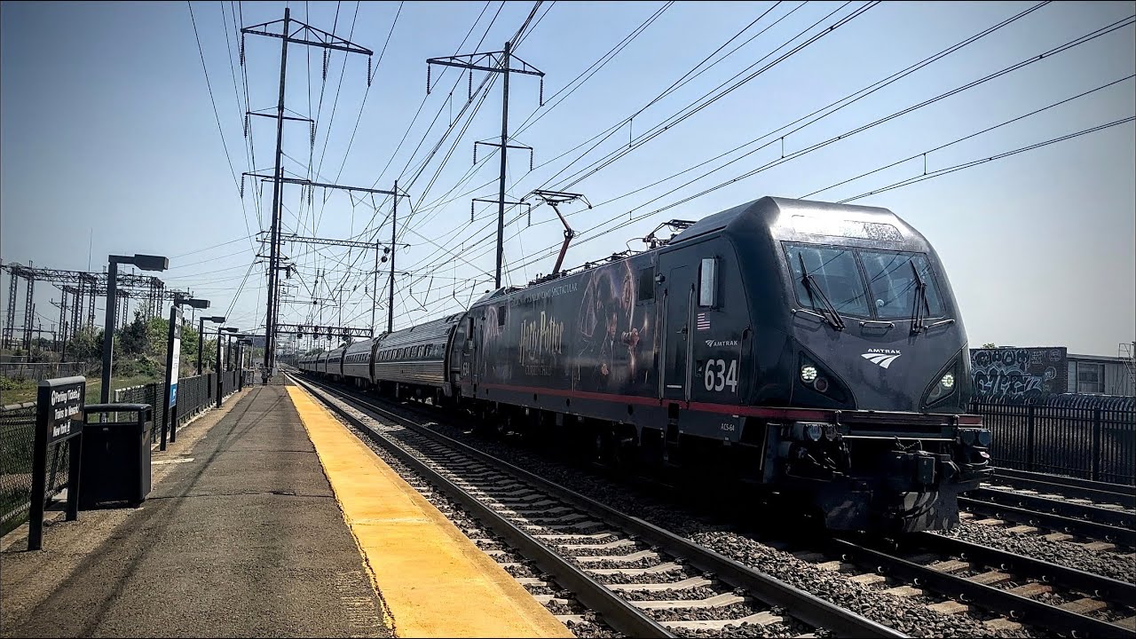 [4K] Amtrak Northeast Regional train 95 hauls ass with ACS-64 Harry ...