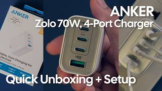Anker Zolo 70W, 4-Port Charger Quick Unboxing and Setup